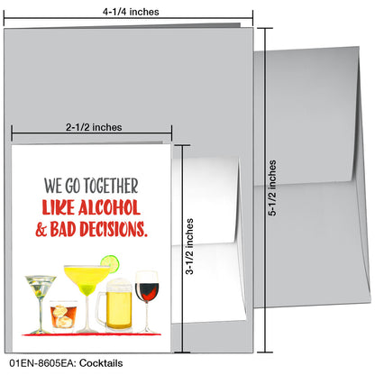Cocktails, Greeting Card (8605EA)