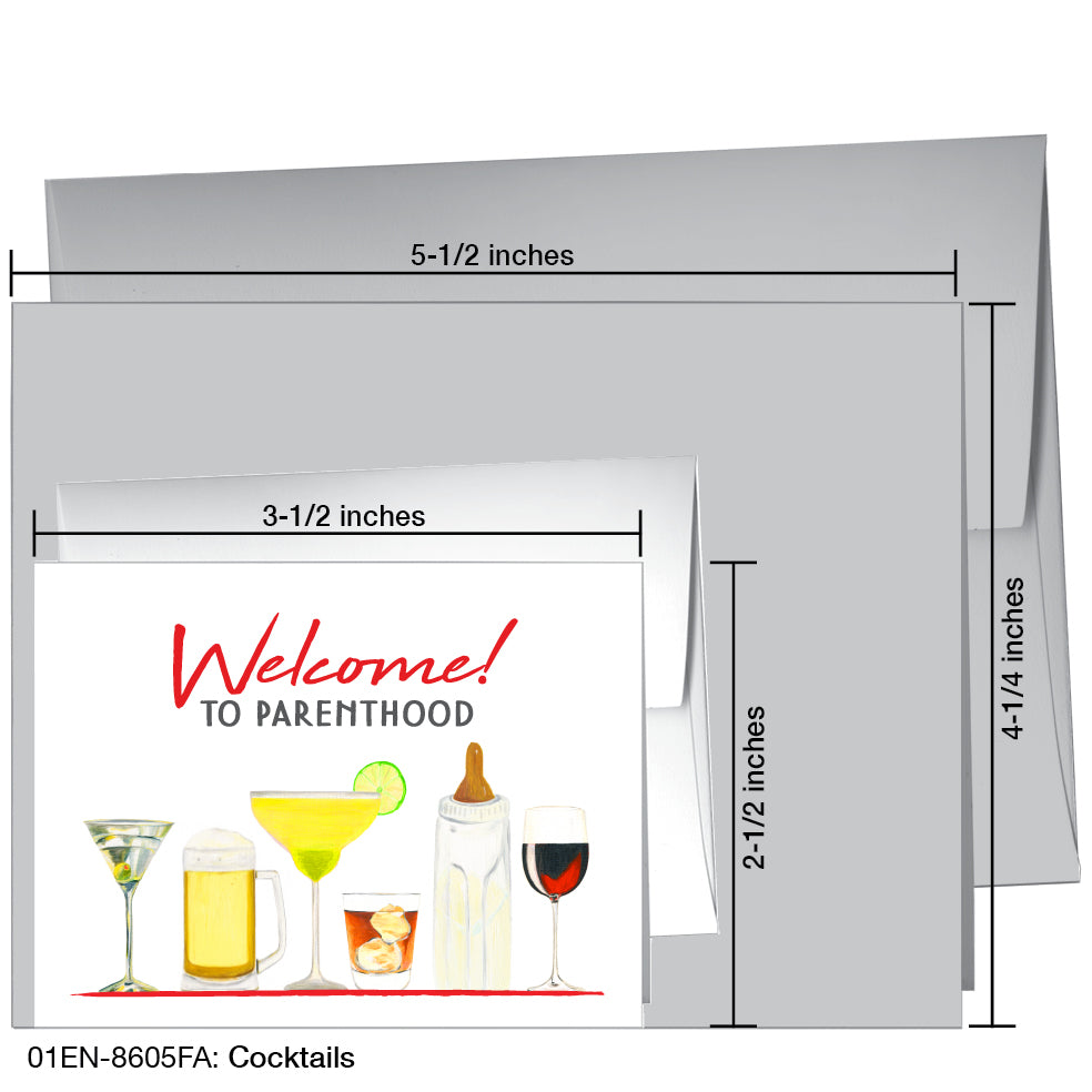 Cocktails, Greeting Card (8605FA)