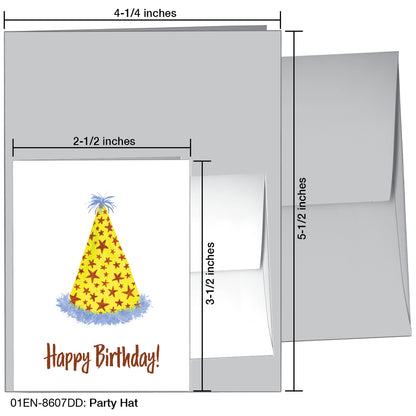 Party Hat, Greeting Card (8607DD)