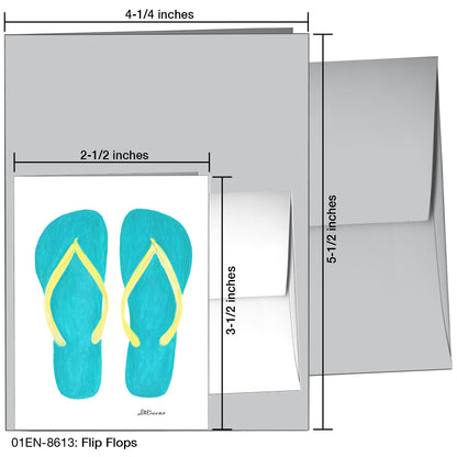 Flip Flops, Greeting Card (8613)