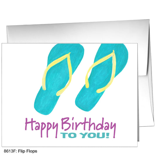 Flip Flops, Greeting Card (8613F)