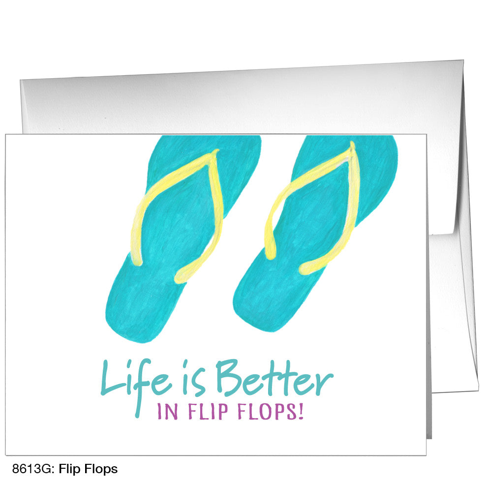 Flip Flops, Greeting Card (8613G)