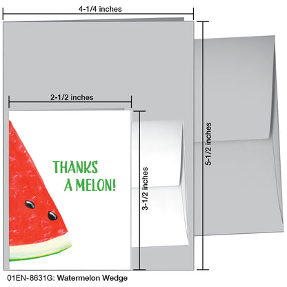 Watermelon Wedge, Greeting Card (8631G)