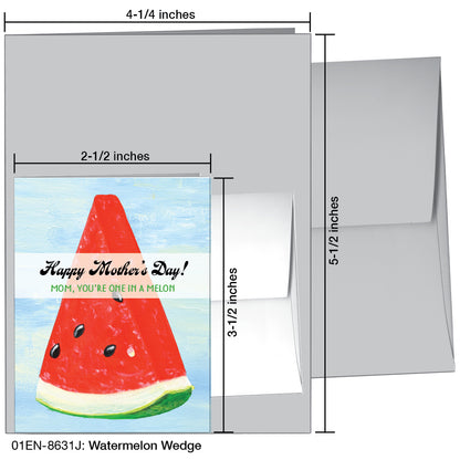 Watermelon Wedge, Greeting Card (8631J)