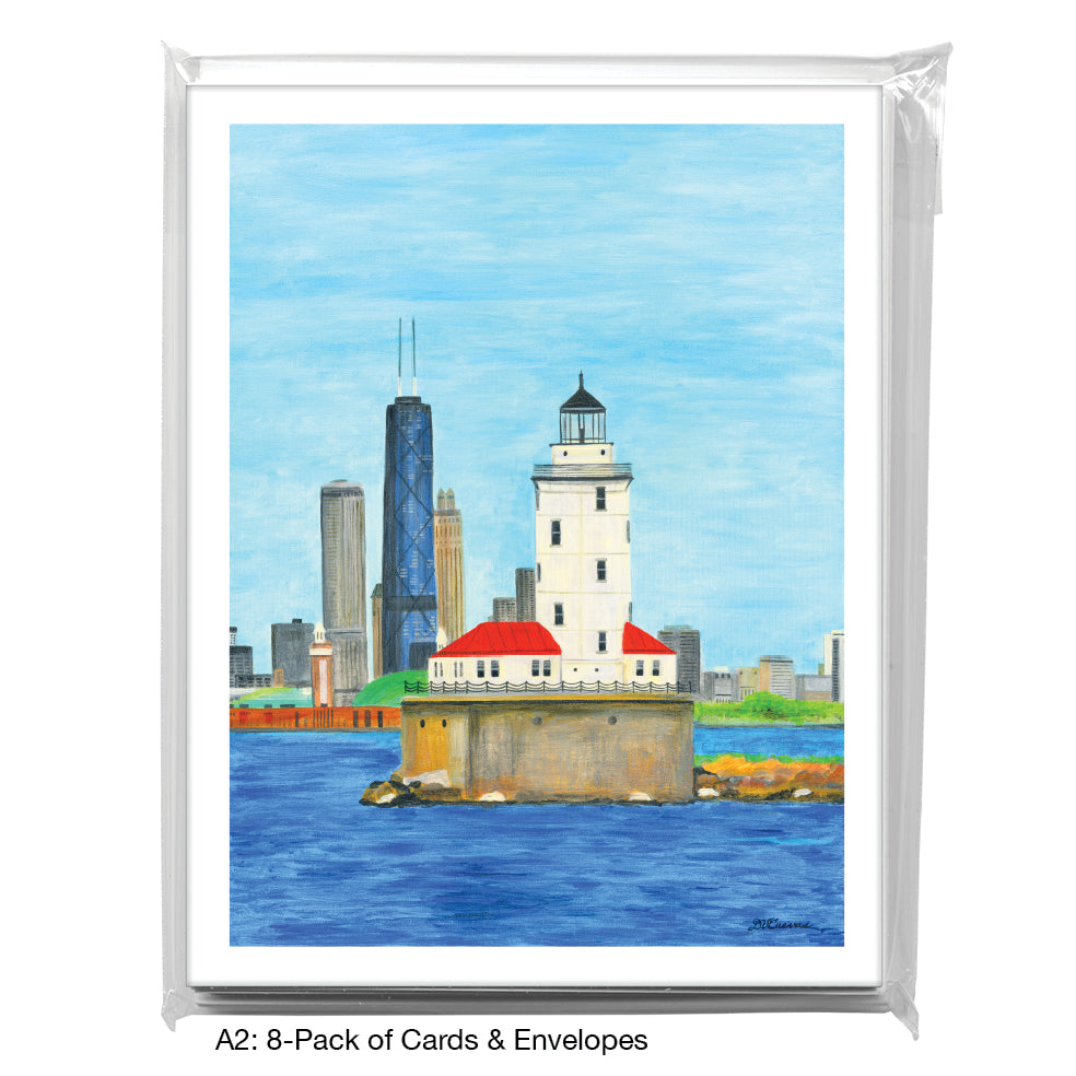 Lighthouse, Chicago, Greeting Card (8640)