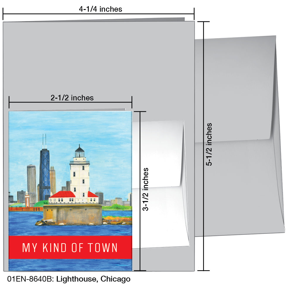 Lighthouse, Chicago, Greeting Card (8640B)