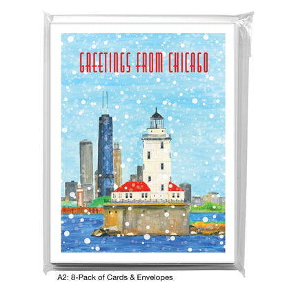 Lighthouse, Chicago, Greeting Card (8640G)