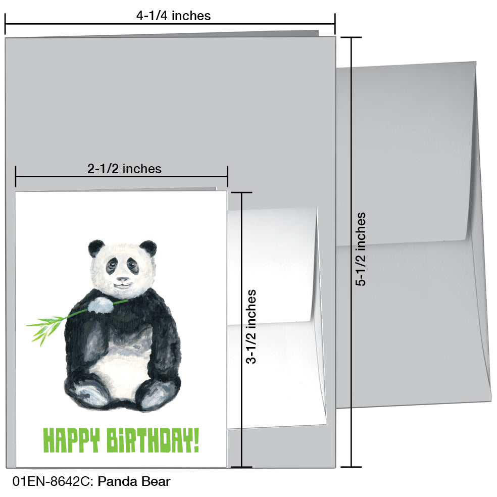 Panda Bear, Greeting Card (8642C)
