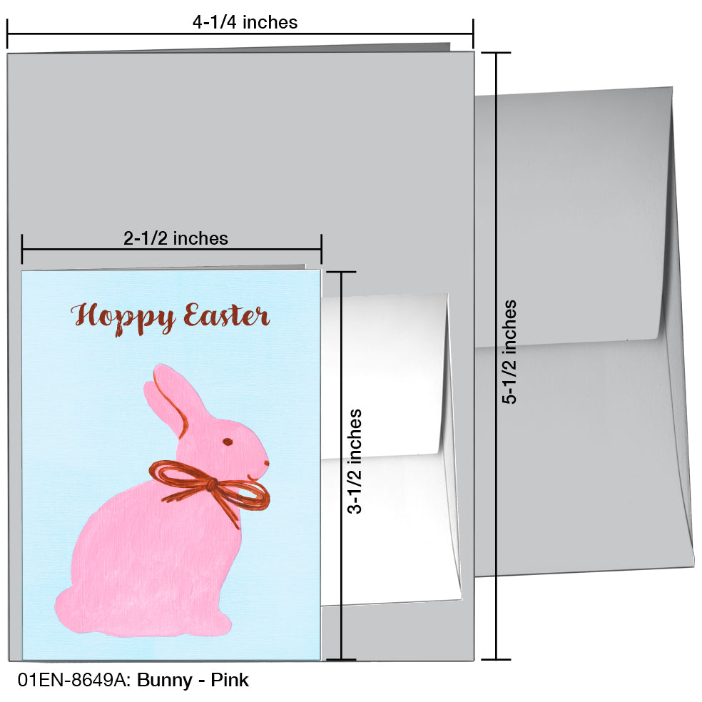 Bunny - Pink, Greeting Card (8649A)