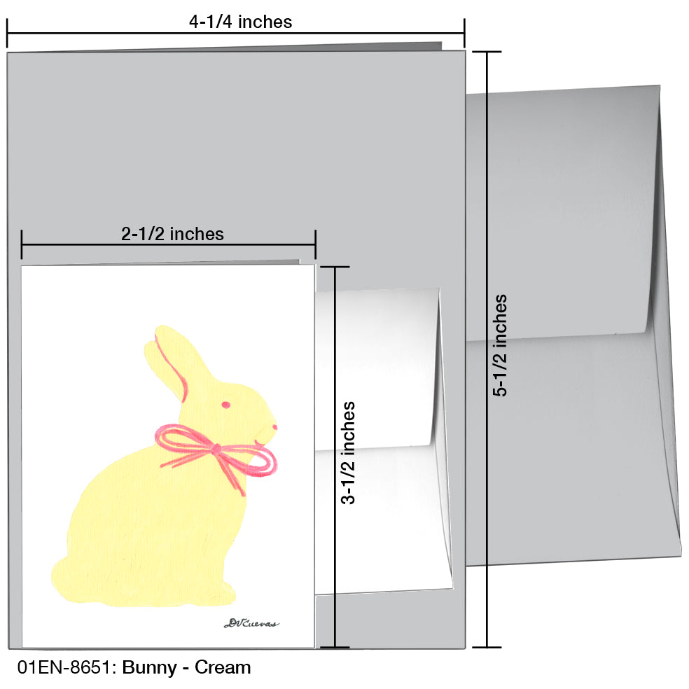 Bunny - Cream, Greeting Card (8651)