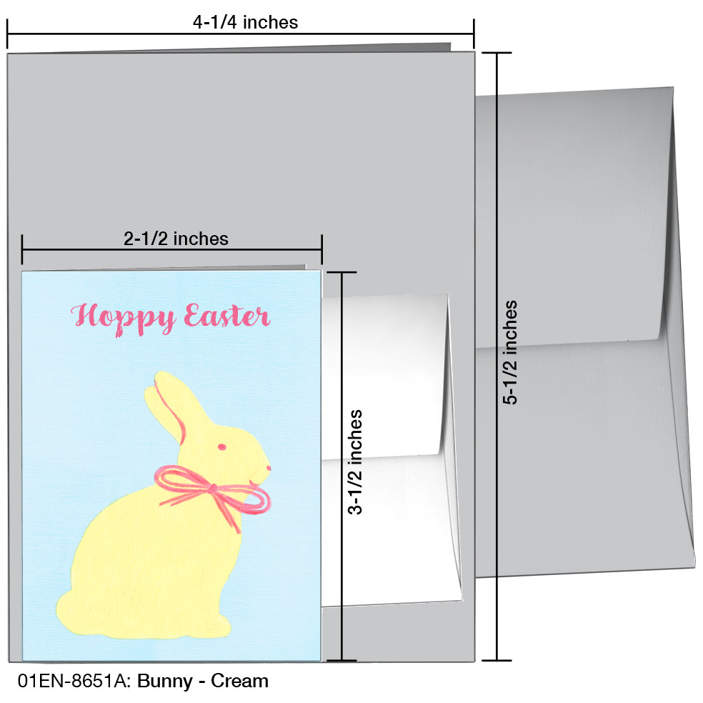 Bunny - Cream, Greeting Card (8651A)