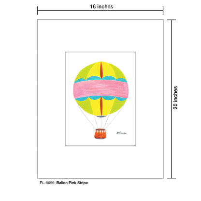 Balloon Pink Stripe, Print (#8656)