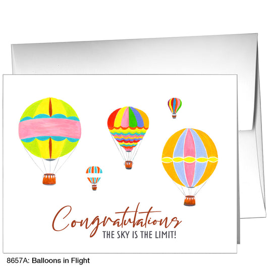Balloons In Flight, Greeting Card (8657A)
