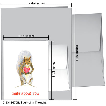Squirrel in Thought, Greeting Card (8670B)