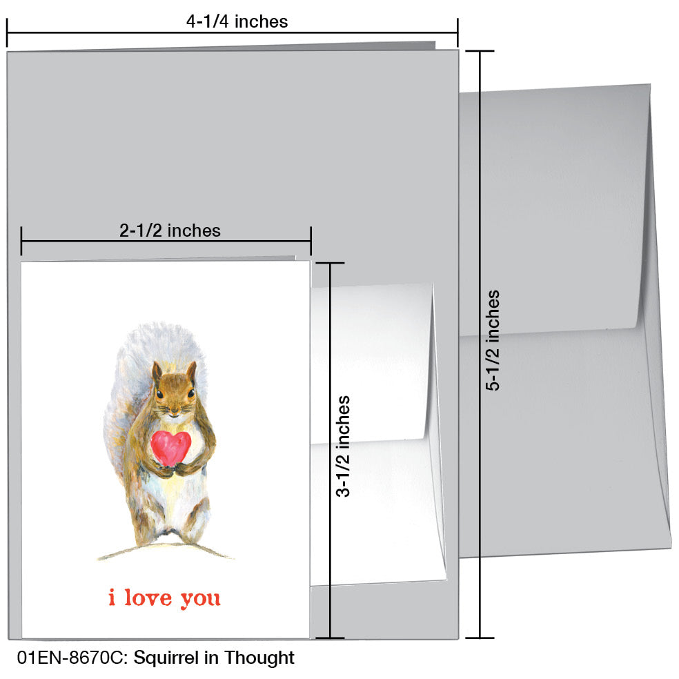Squirrel in Thought, Greeting Card (8670C)