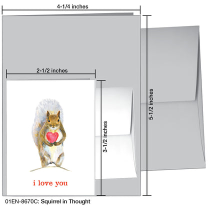 Squirrel in Thought, Greeting Card (8670C)