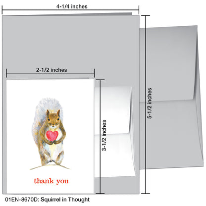 Squirrel in Thought, Greeting Card (8670D)