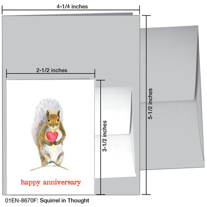 Squirrel in Thought, Greeting Card (8670F)