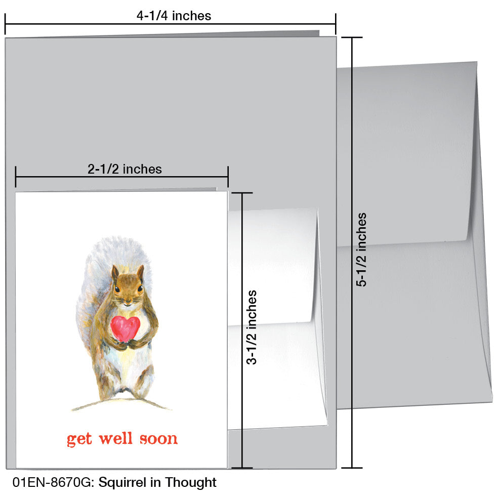 Squirrel in Thought, Greeting Card (8670G)