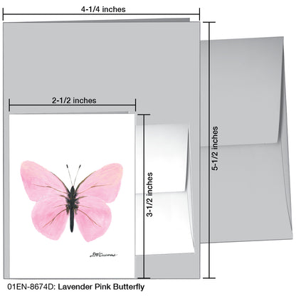 Lavender Pink Butterfly, Greeting Card (8674D)
