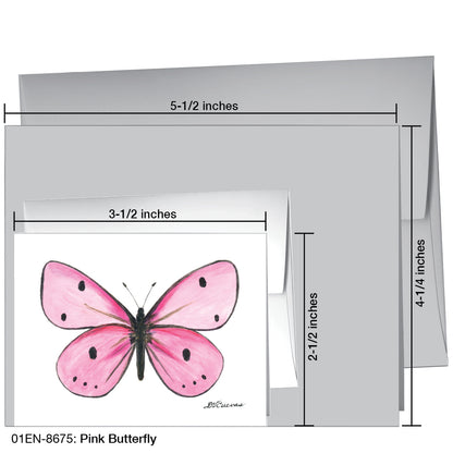 Pink Butterfly, Greeting Card (8675)