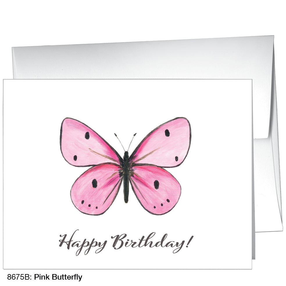 Pink Butterfly, Greeting Card (8675B)