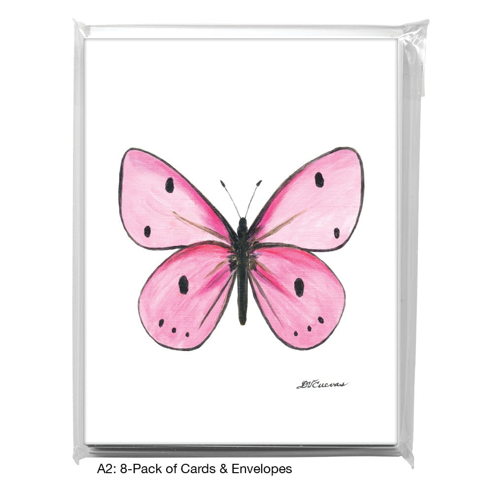 Pink Butterfly, Greeting Card (8675D)