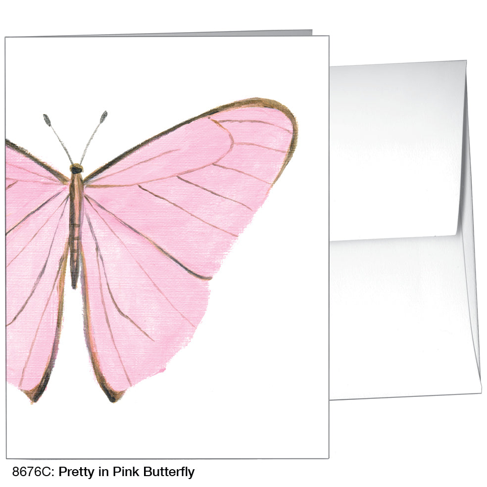 Pretty in Pink Butterfly, Greeting Card (8676C)