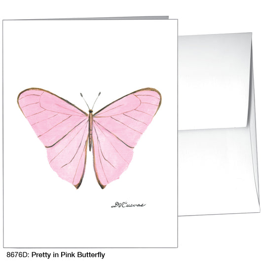 Pretty in Pink Butterfly, Greeting Card (8676D)