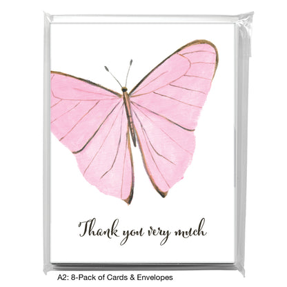 Pretty in Pink Butterfly, Greeting Card (8676E)
