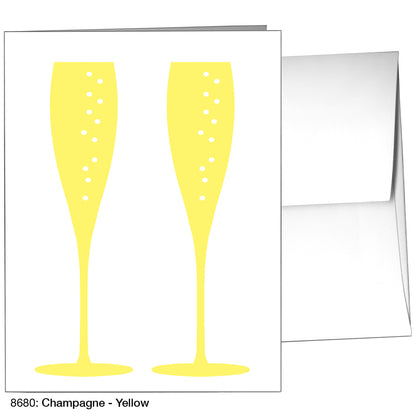 Champagne - Yellow, Greeting Card (8680)