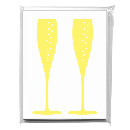 Champagne - Yellow, Greeting Card (8680)