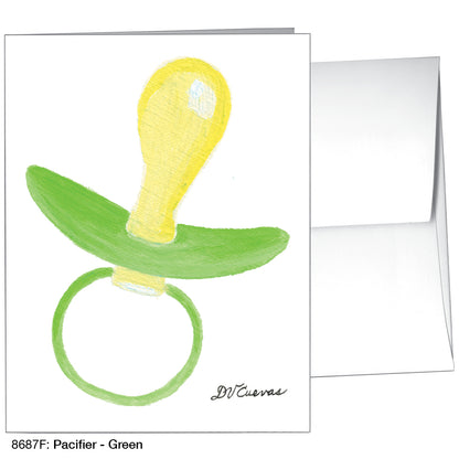 Pacifier - Green, Greeting Card (8687F)