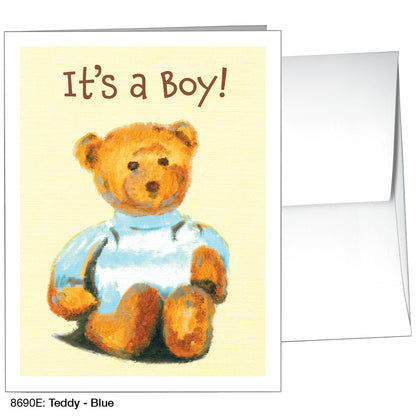 Teddy - Blue, Greeting Card (8690E)