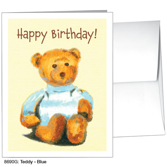 Teddy - Blue, Greeting Card (8690G)