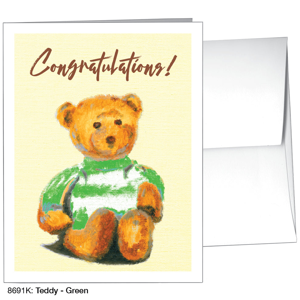 Teddy - Green, Greeting Card (8691K)