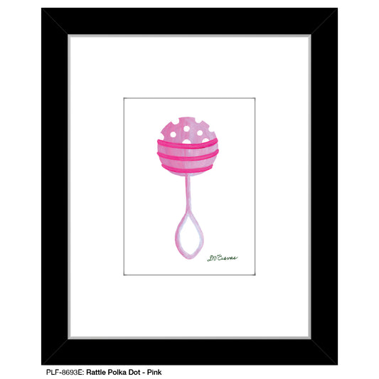 Rattle Polka Dot - Pink, Print (#8693E)