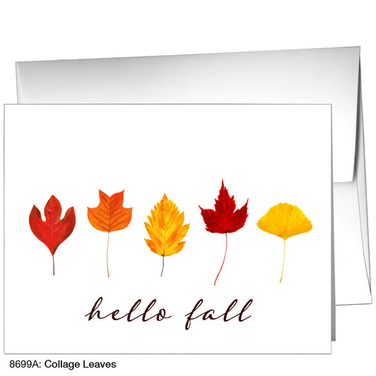 Collage Leaves, Greeting Card (8699A)