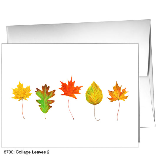 Colage Leaves 2, Greeting Card (8700)