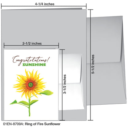 Ring of Fire Sunflower, Greeting Card (8709A)