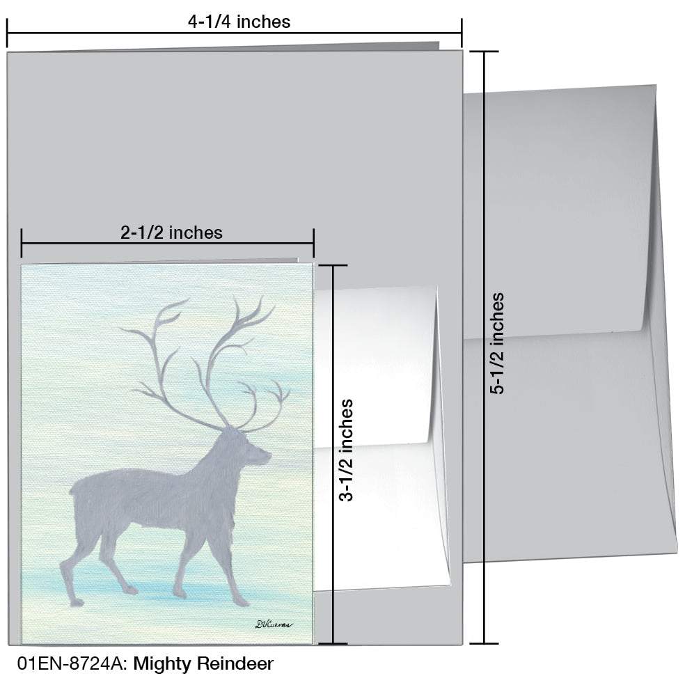 Mighty Reindeer, Greeting Card (8724A)