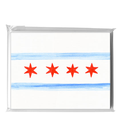 Flag of Chicago, Greeting Card (8736A)