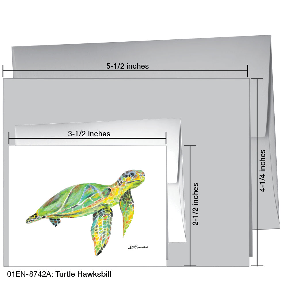 Turtle Hawksbill, Greeting Card (8742A)