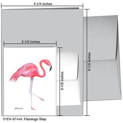Flamingo Step, Greeting Card (8744A)