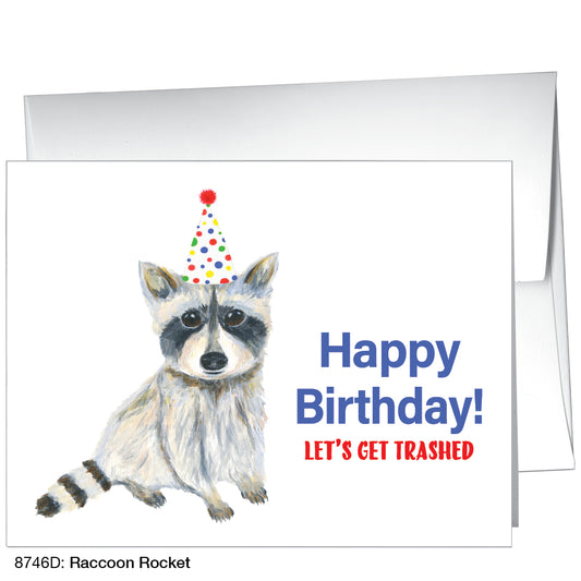 Raccoon Rocket, Greeting Card (8746D)