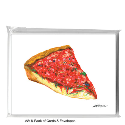 Pizza Deep Dish, Greeting Card (8749A)