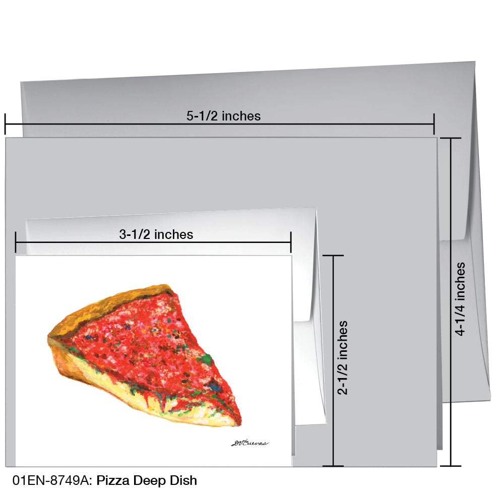 Pizza Deep Dish, Greeting Card (8749A)