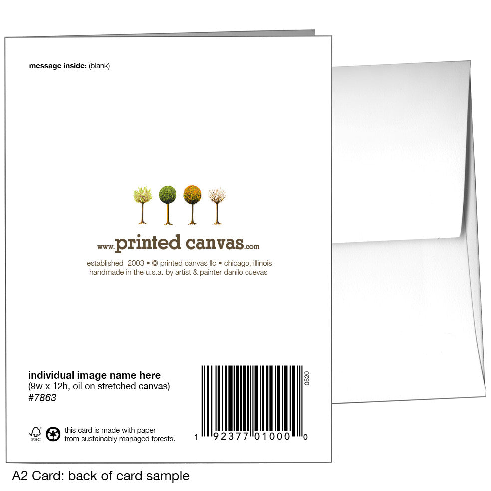 Callas - Orange, Greeting Card (7189B)