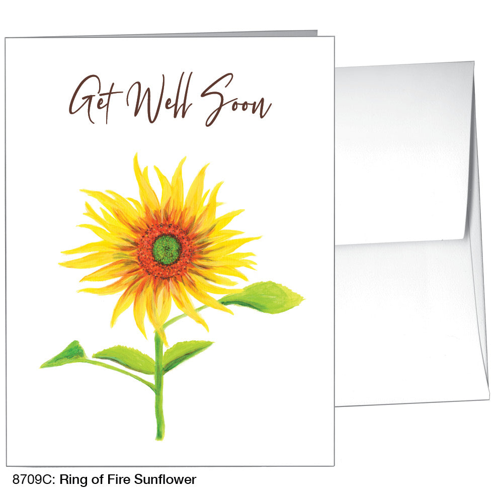 Ring of Fire Sunflower, Greeting Card (8709C)