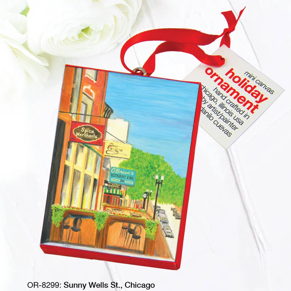 Sunny Wells St., Chicago, Ornament (OR-8299)